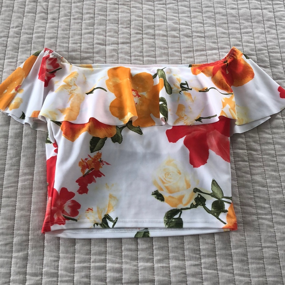 Off the shoulder floral top
